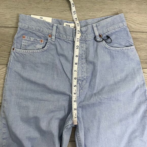 Zara Women's Size 6 The Trute Cotton Loose Fit Flare Wide Leg Denim NEW Jeans - Picture 15 of 17